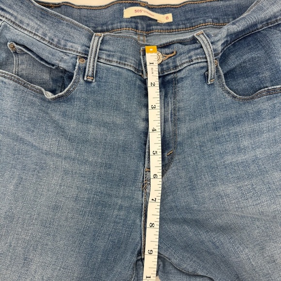 Leviโs 505 Straight Leg Jeans Womenโs Size 8 | W29 L30 | Mid Rise Blue Denim - Picture 4 of 8